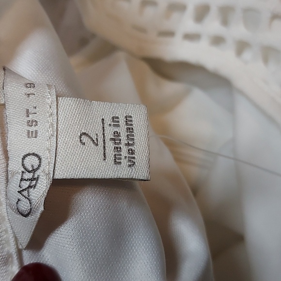 Cato size 2 knit dress fish net white dress - Picture 16 of 16